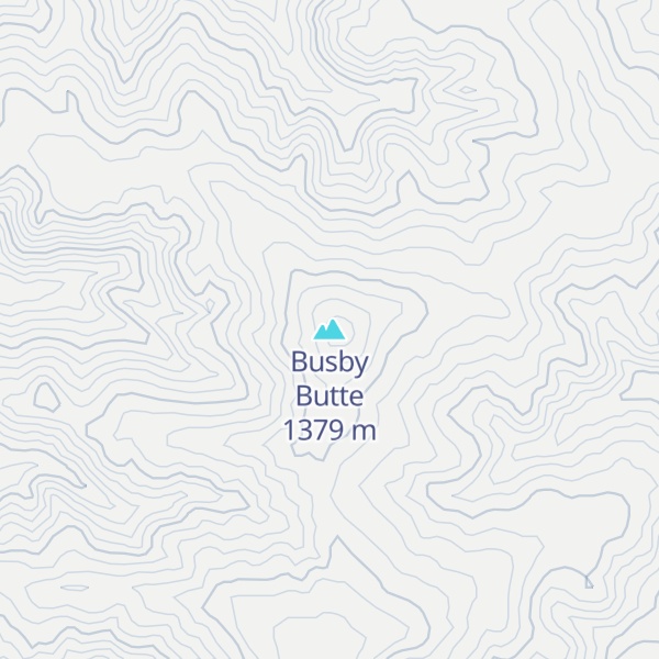 Map of Busby Butte