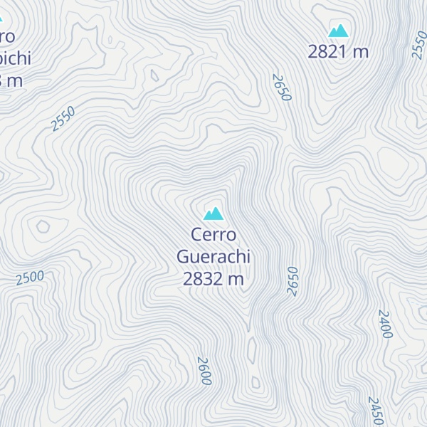 Map of Cerro Guerachi
