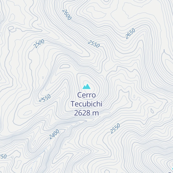 Map of Cerro Tecubichi