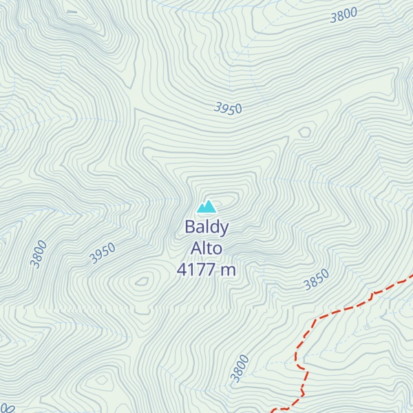 Map of Baldy Alto