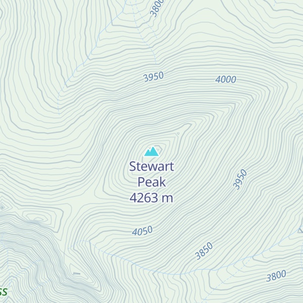 Map of Stewart Peak