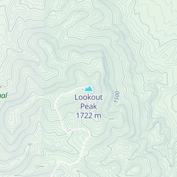 Map of Lookout Peak