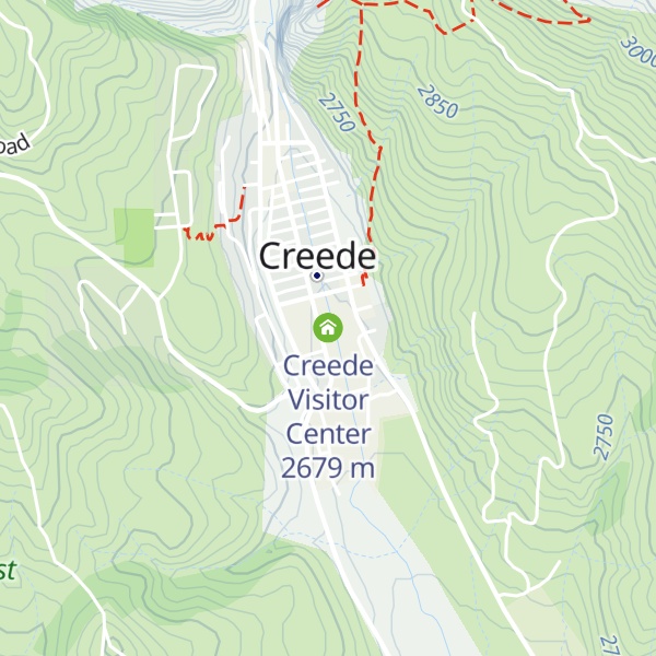 Map of Creede Visitor Center
