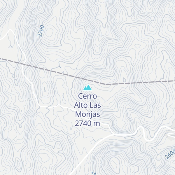 Map of Cerro Alto Las Monjas