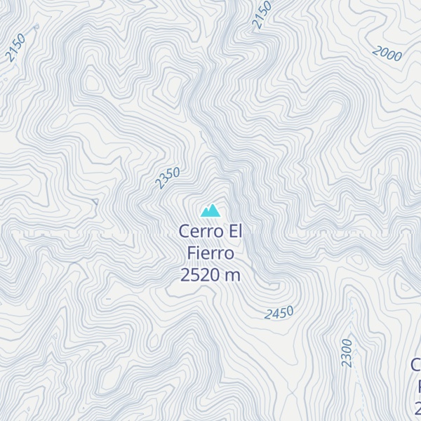 Map of Cerro El Fierro