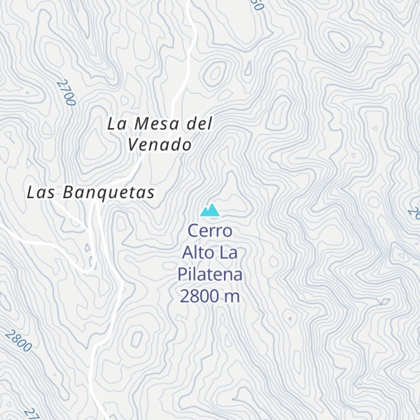 Map of Cerro Alto La Pilatena