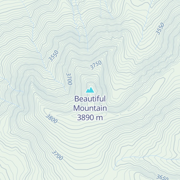 Map of Beautiful Mountain