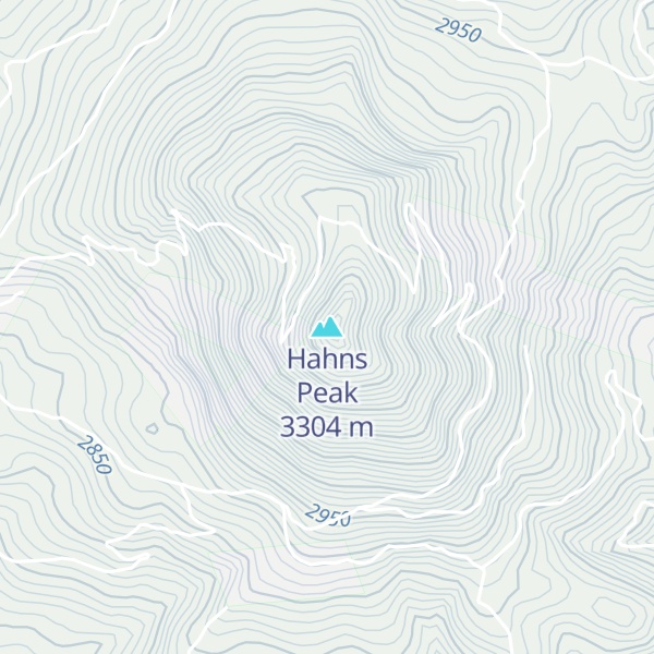 Map of Hahns Peak