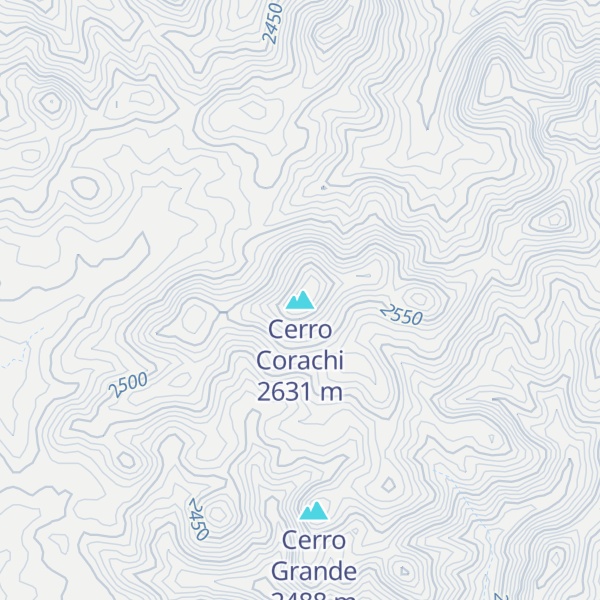Map of Cerro Corachi