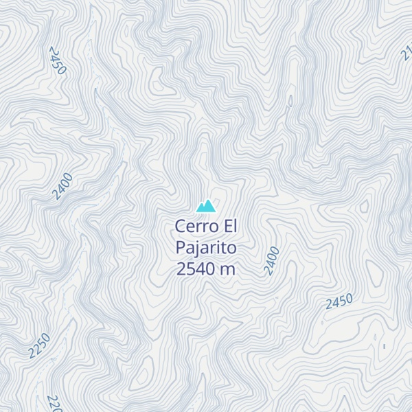 Map of Cerro El Pajarito