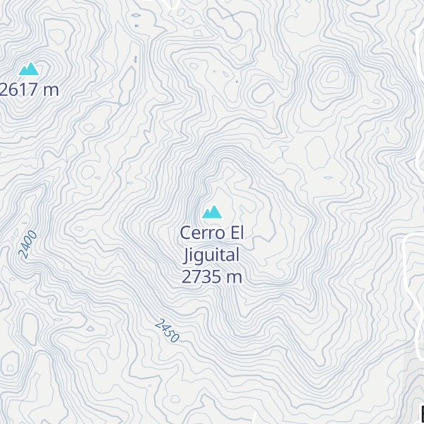 Map of Cerro El Jiguital