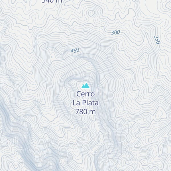 Map of Cerro La Plata