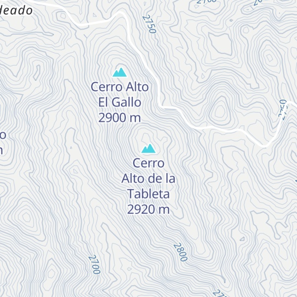 Map of Cerro Alto de la Tableta