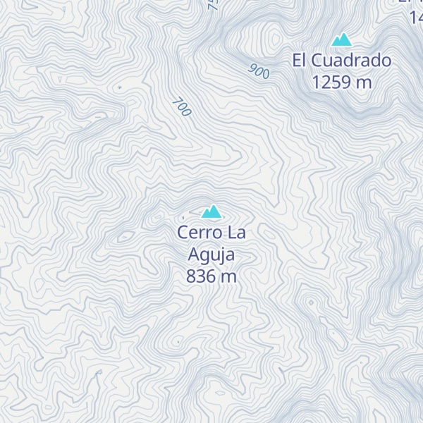 Map of Cerro La Aguja