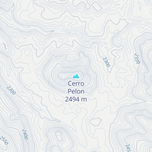 Map of Cerro Pelon