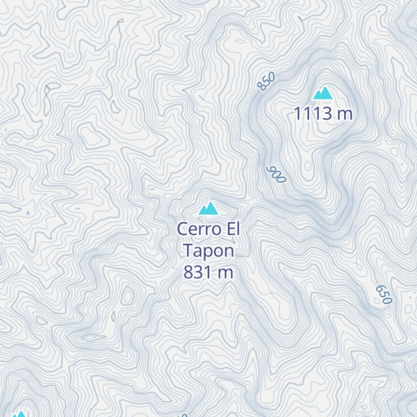 Map of Cerro El Tapon