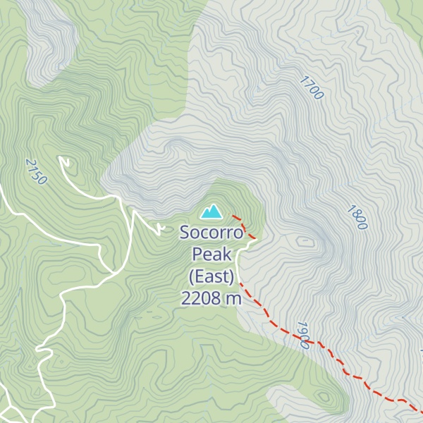 Map of Socorro Peak (East)