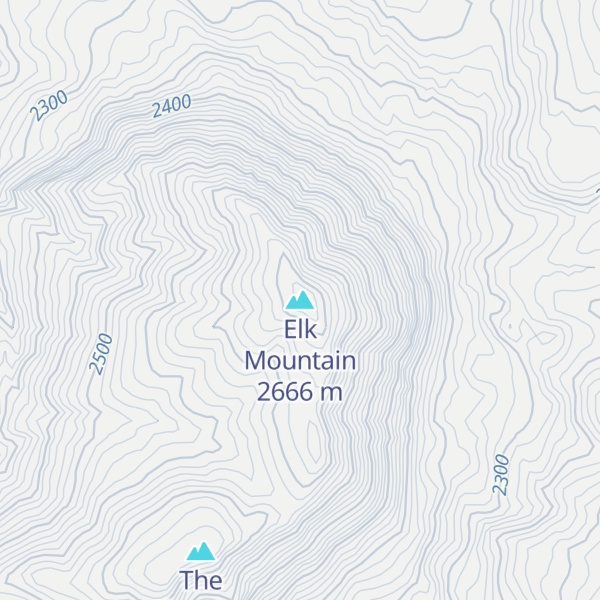 Map of Elk Mountain