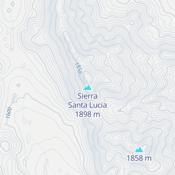 Map of Sierra Santa Lucia