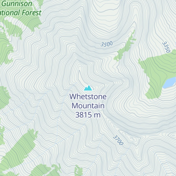 Map of Whetstone Mountain