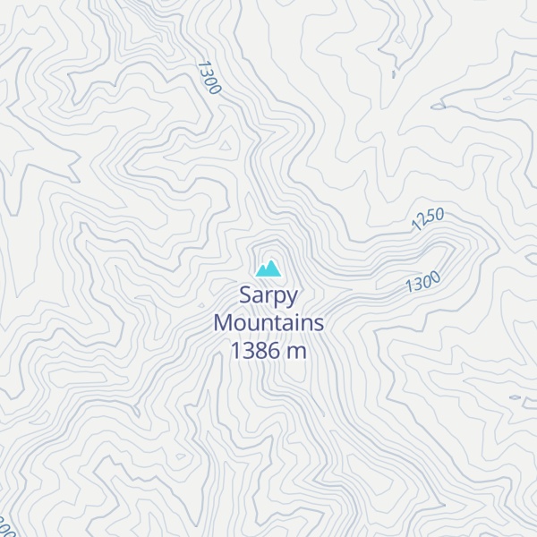 Map of Sarpy Mountains