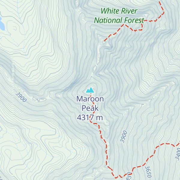 Map of Maroon Peak