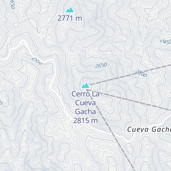 Map of Cerro La Cueva Gacha