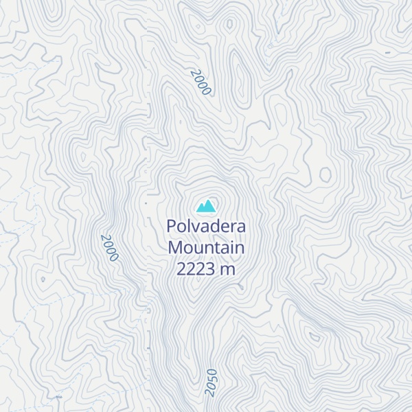 Map of Polvadera Mountain