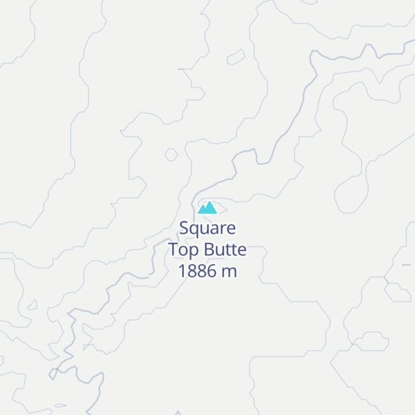 Map of Square Top Butte