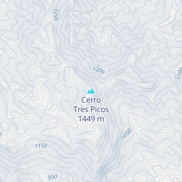 Map of Cerro Tres Picos