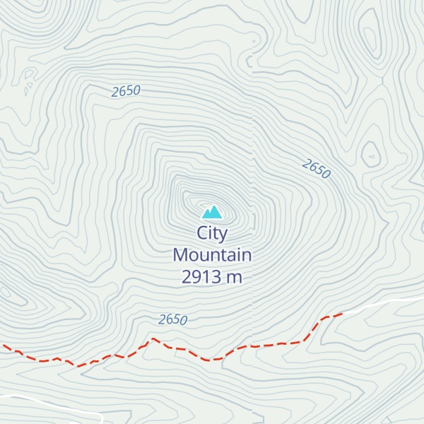 Map of City Mountain