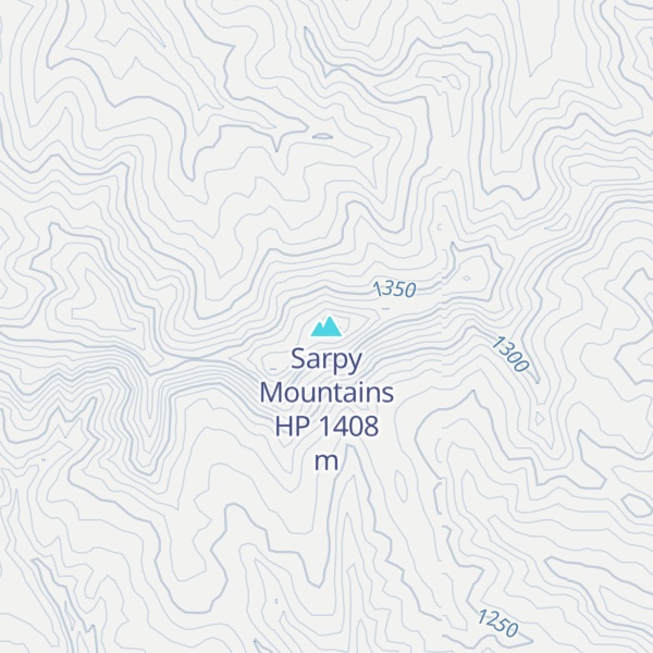 Map of Sarpy Mountains HP