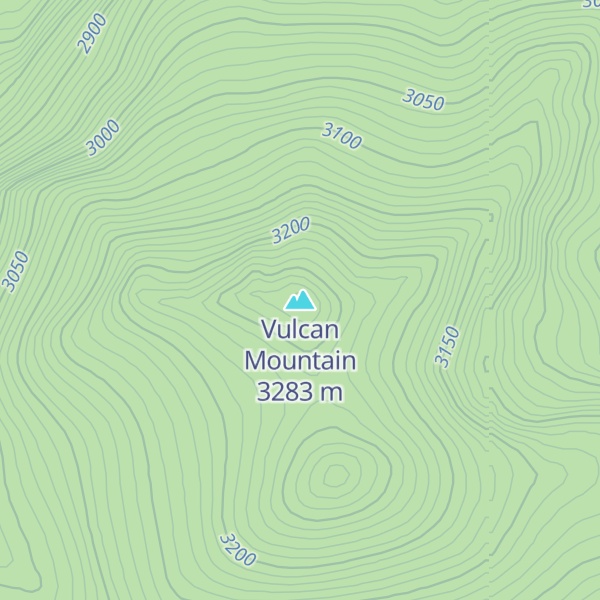 Map of Vulcan Mountain
