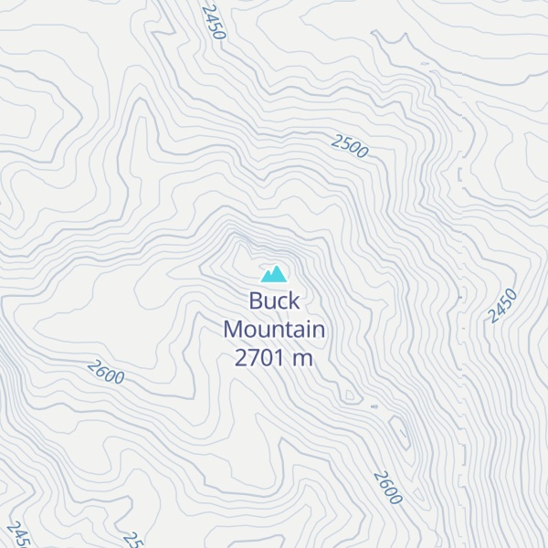 Map of Buck Mountain