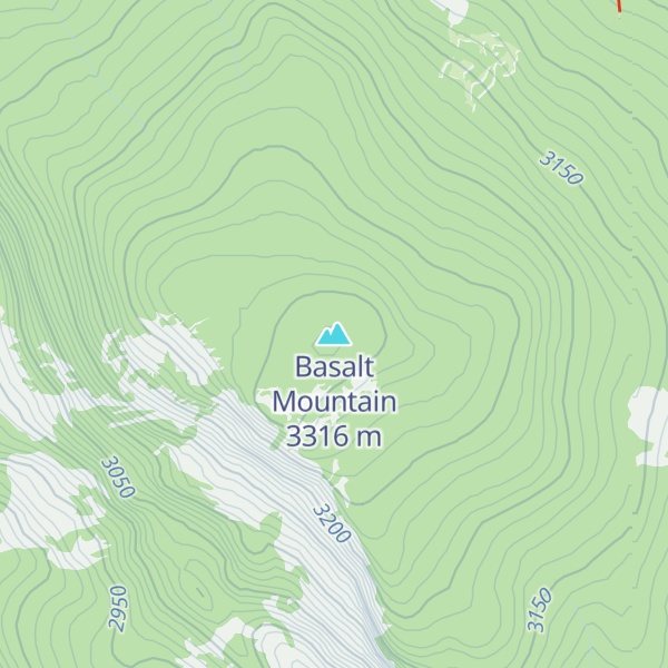 Map of Basalt Mountain