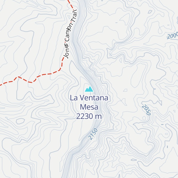 Map of La Ventana Mesa