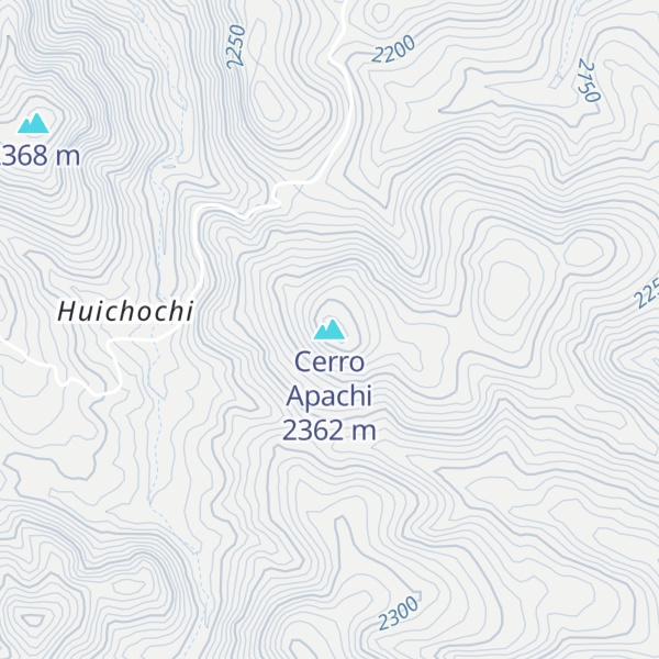 Map of Cerro Apachi