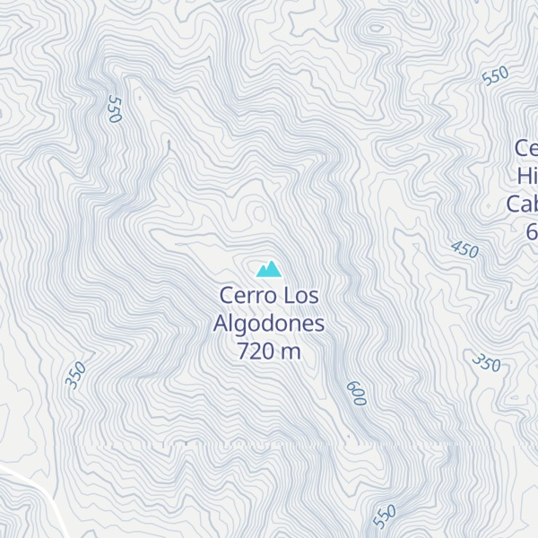 Map of Cerro Los Algodones