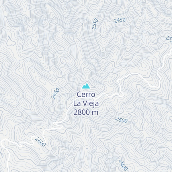 Map of Cerro La Vieja