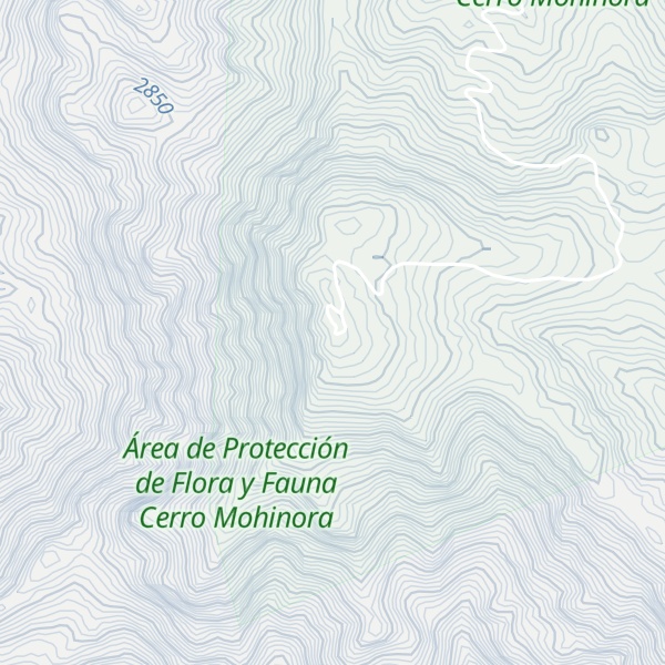 Map of Cerro Mohinora