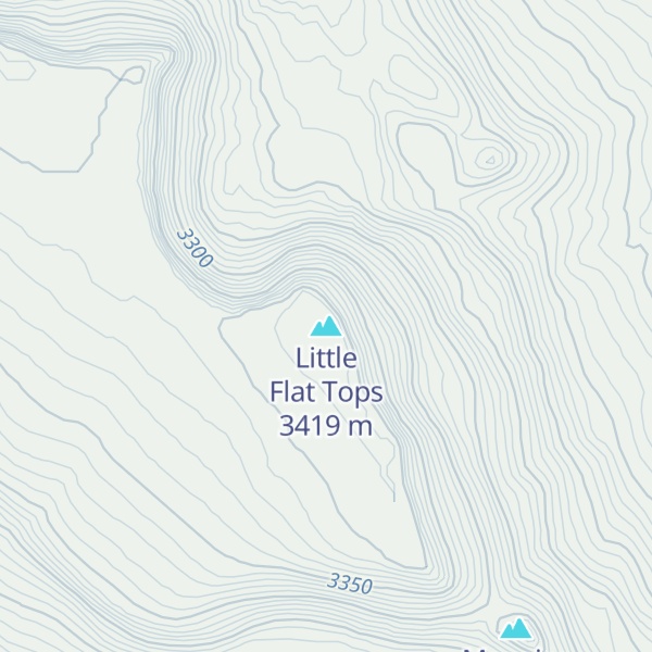 Map of Little Flat Tops
