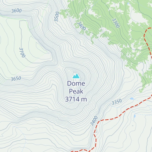 Map of Dome Peak