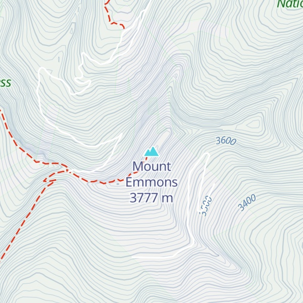 Map of Mount Emmons