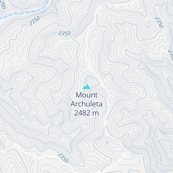 Map of Mount Archuleta