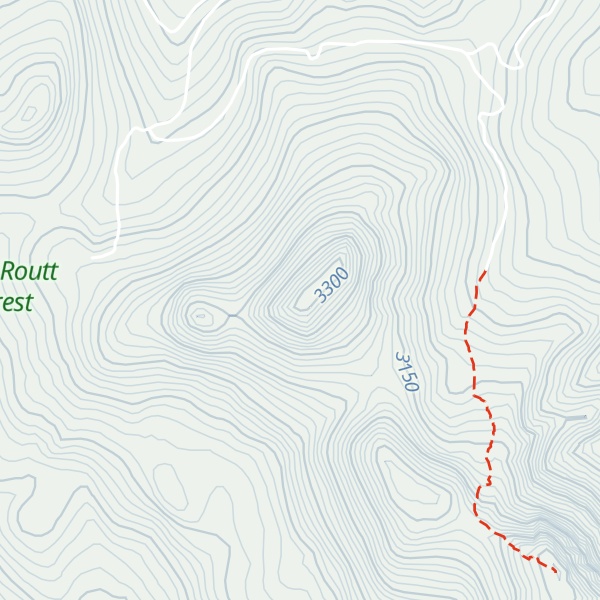 Map of McFaddin Peak