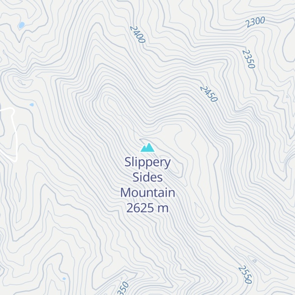 Map of Slippery Sides Mountain