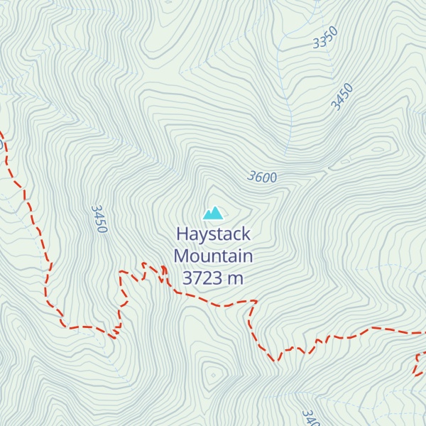 Map of Haystack Mountain
