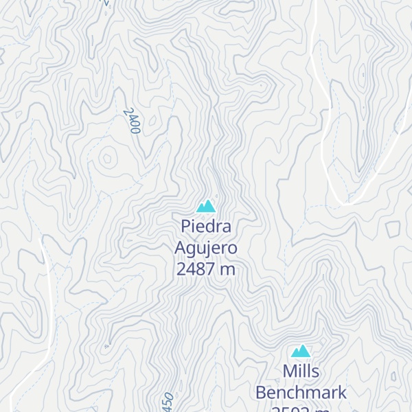 Map of Piedra Agujero