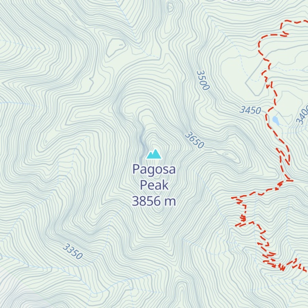 Map of Pagosa Peak
