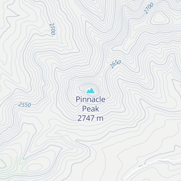 Map of Pinnacle Peak